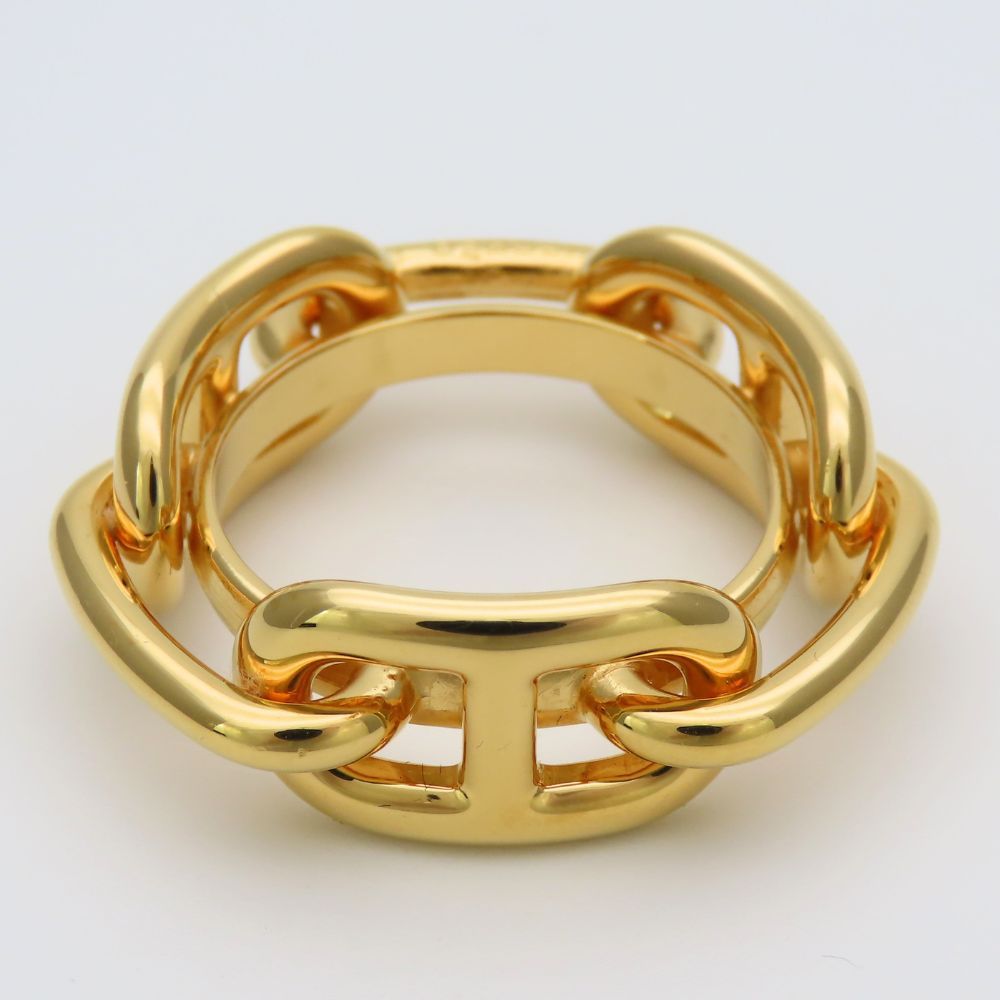 Hermes Scarf Ring Chaine D'ancre Metal Gold — view 4