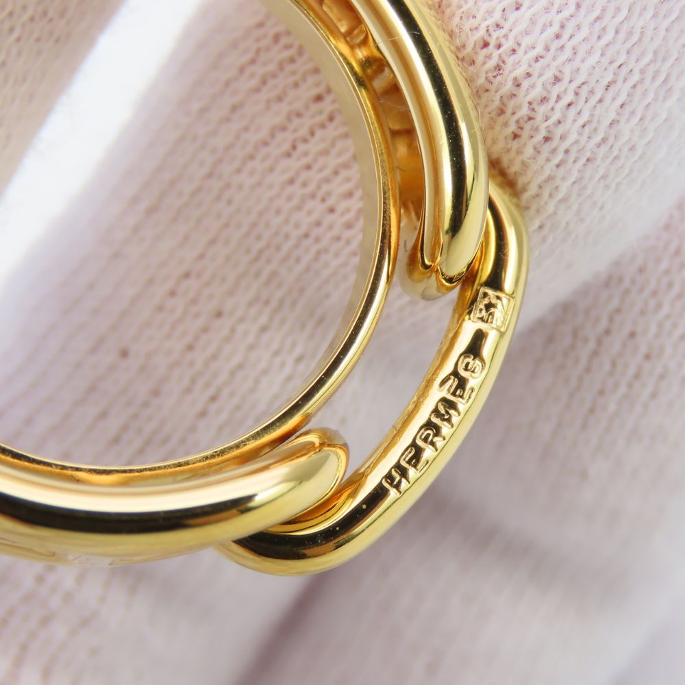 Hermes Scarf Ring Chaine D'ancre Metal Gold — view 5
