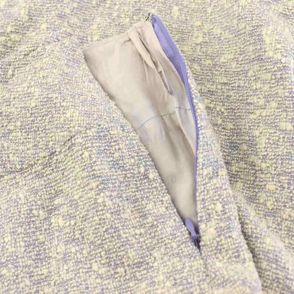 Chanel Boutique Tweed Skirt Knee-Length Ivory Navy 38 — view 3