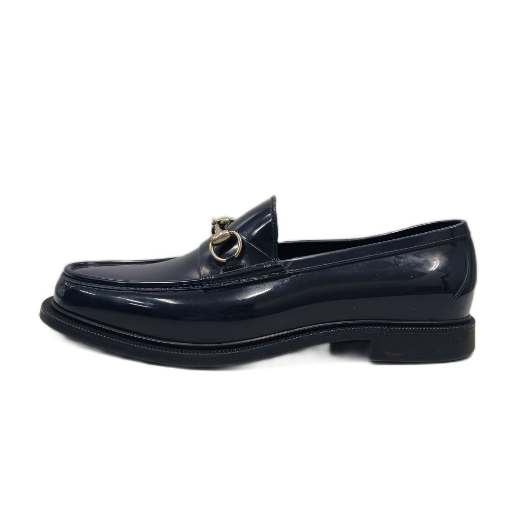 Gucci Horsebit Loafers Rubber Navy 10 — view 2