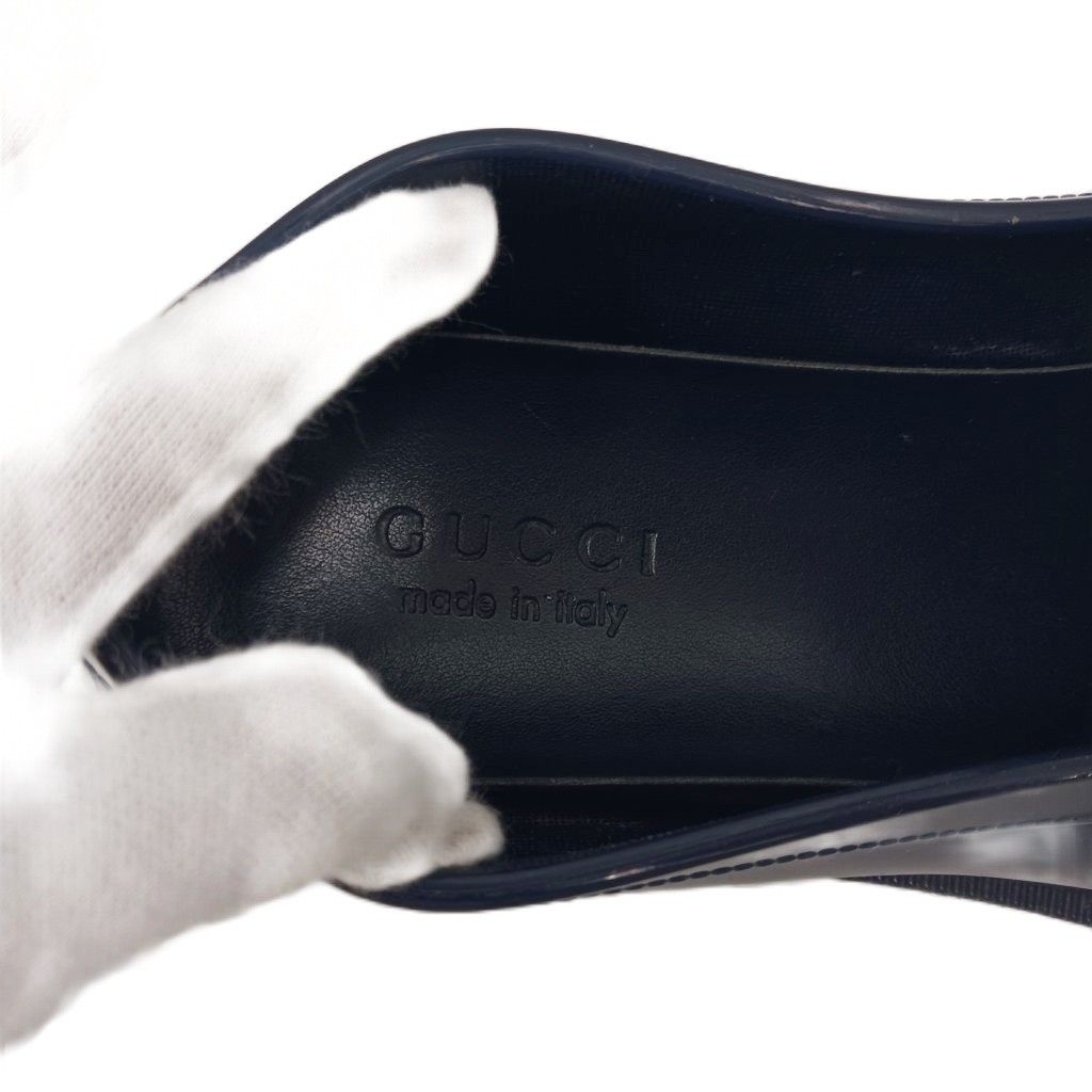 Gucci Horsebit Loafers Rubber Navy 10 — view 4