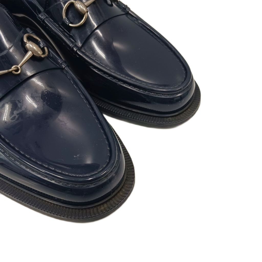 Gucci Horsebit Loafers Rubber Navy 10 — view 6