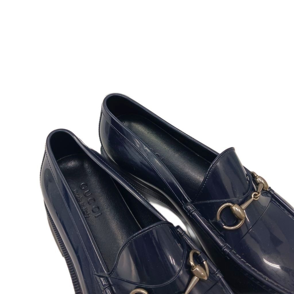 Gucci Horsebit Loafers Rubber Navy 10 — view 7