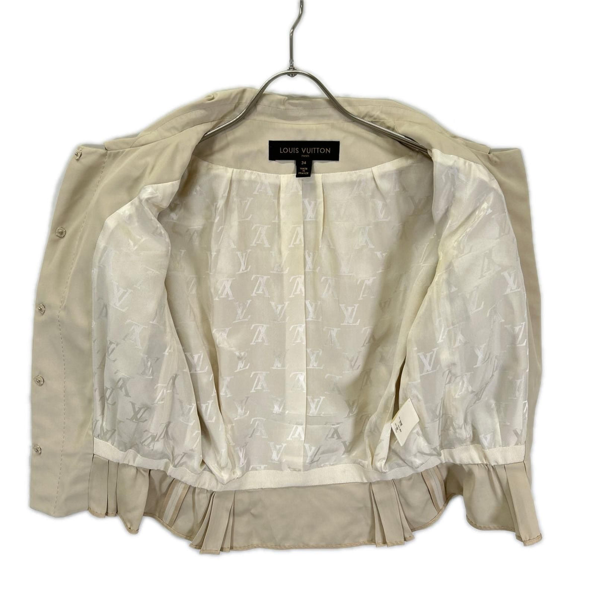 Louis Vuitton Beige Half Sleeve Ruffle Blouse 34 — view 3