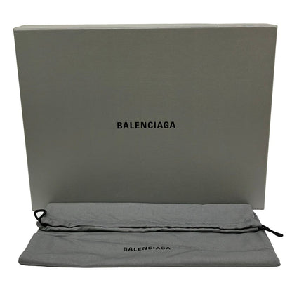 Balenciaga Long Boots Black Square Toe Asymmetric Design Leather — view 8
