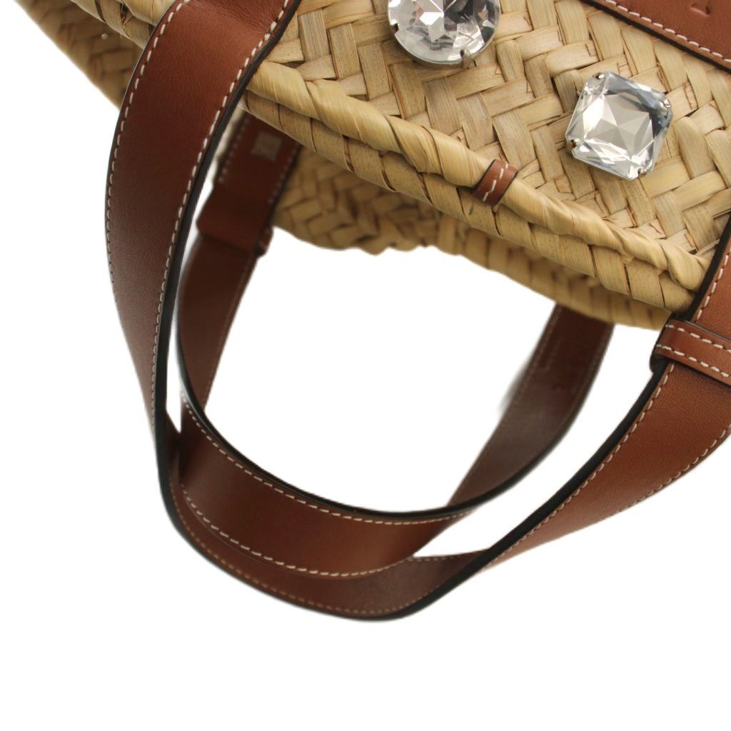 Loewe Basket Bag Bijou Decoration Handbag Beige Brown — view 5