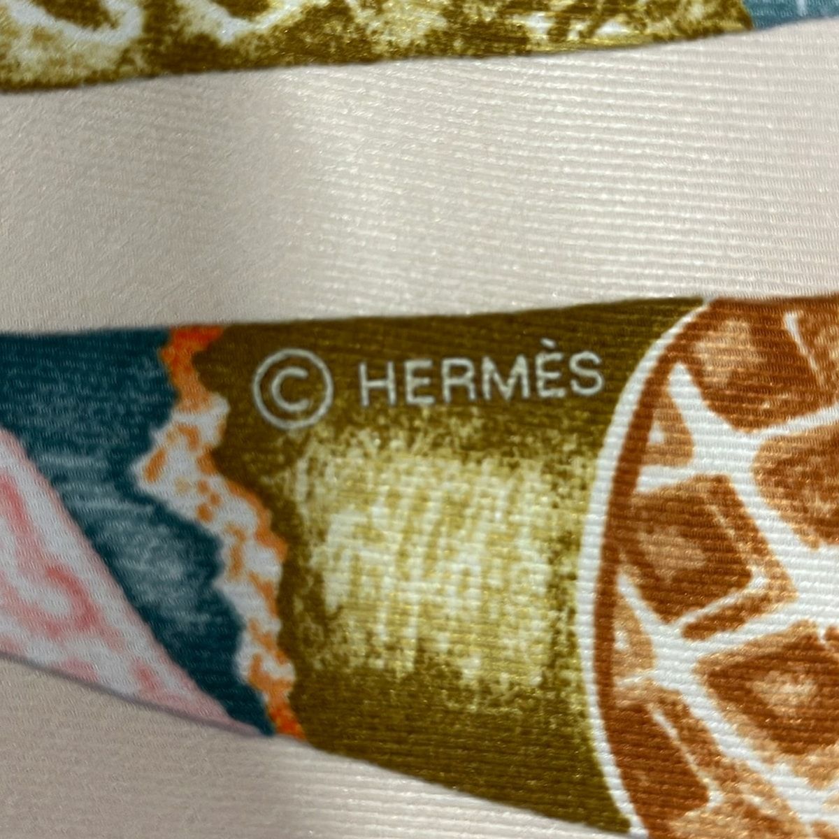 Hermes Scarf Carre 70 Ivory Orange Multi Funny Ice Cream — view 2
