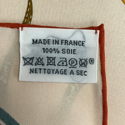 Hermes Scarf Carre 70 Ivory Orange Multi Funny Ice Cream — view 3