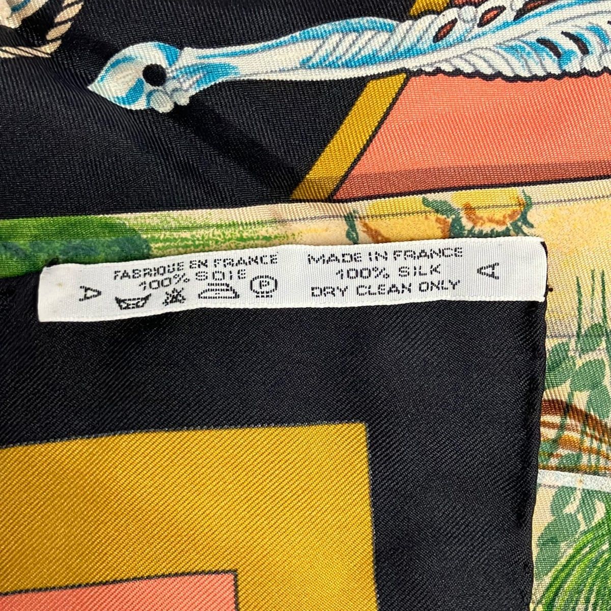 Hermes Scarf Carre 90 Pink Black Multi Bri SE de Charme — view 3