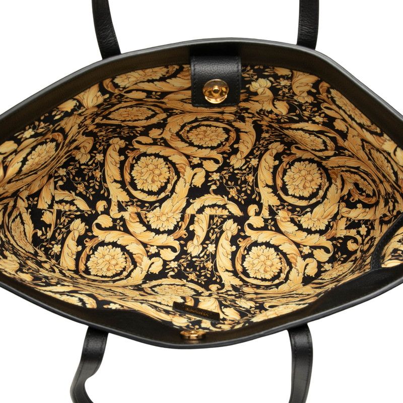 Versace Medusa Tote Bag Black Gold Leather — view 4