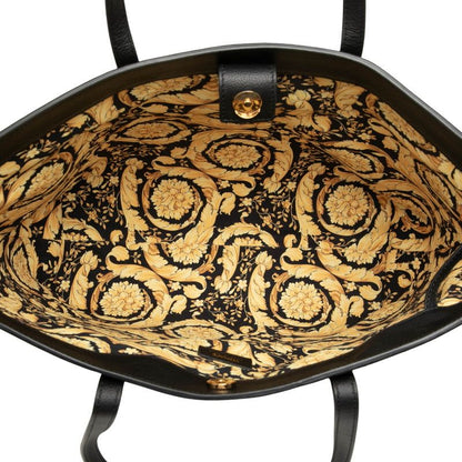 Versace Medusa Tote Bag Black Gold Leather — view 4
