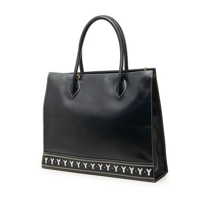 Saint Laurent Tote 2-Way Shoulder Bag Navy Leather — view 2