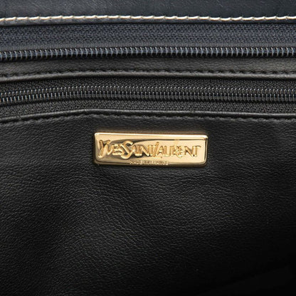 Saint Laurent Tote 2-Way Shoulder Bag Navy Leather — view 5