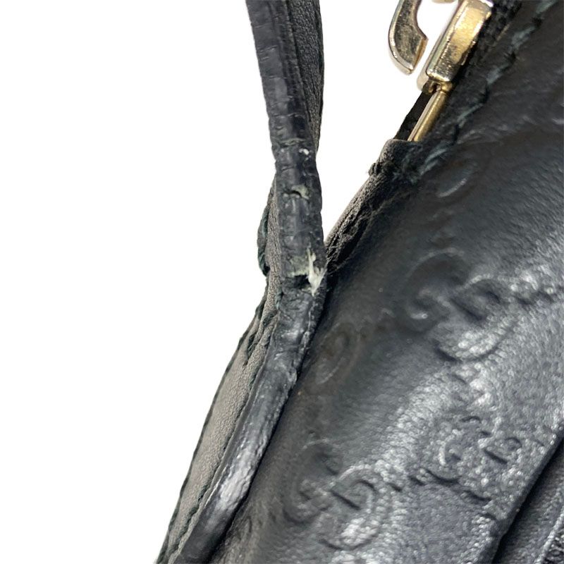 Gucci Micro Guccissima Crossbody Shoulder Bag Black Leather — view 5