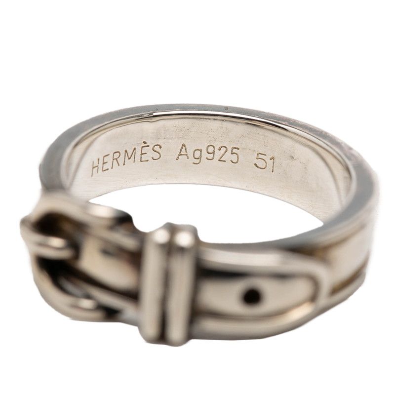 Hermes Ceinture Belt Ring 51 Silver — view 6