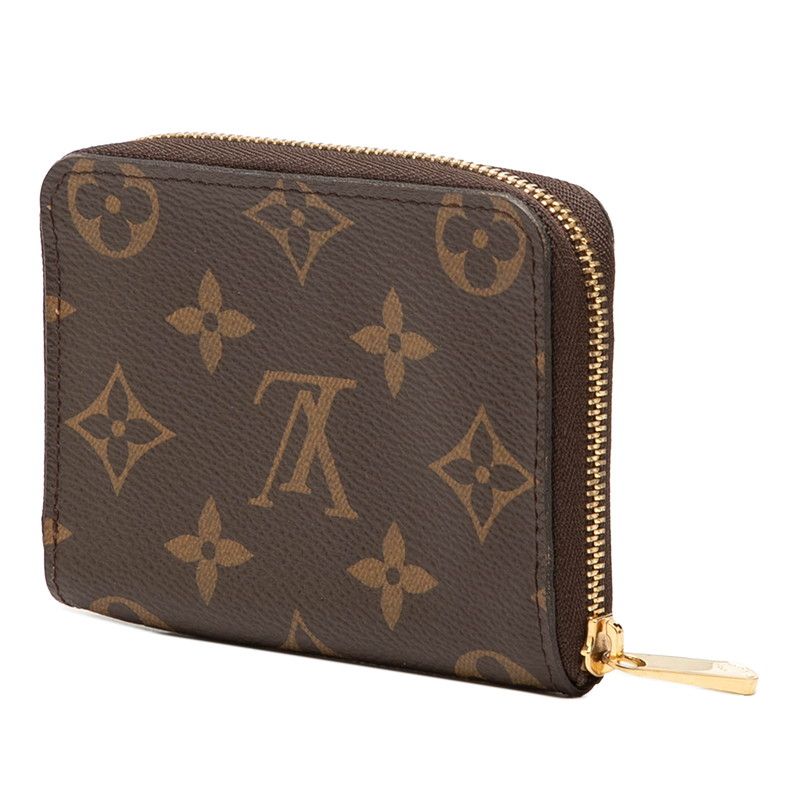 Louis Vuitton Monogram Zippy Coin Purse Brown Leather — view 2