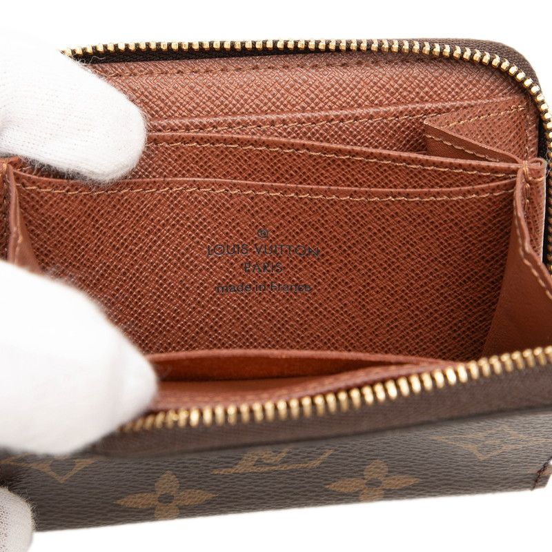 Louis Vuitton Monogram Zippy Coin Purse Brown Leather — view 5