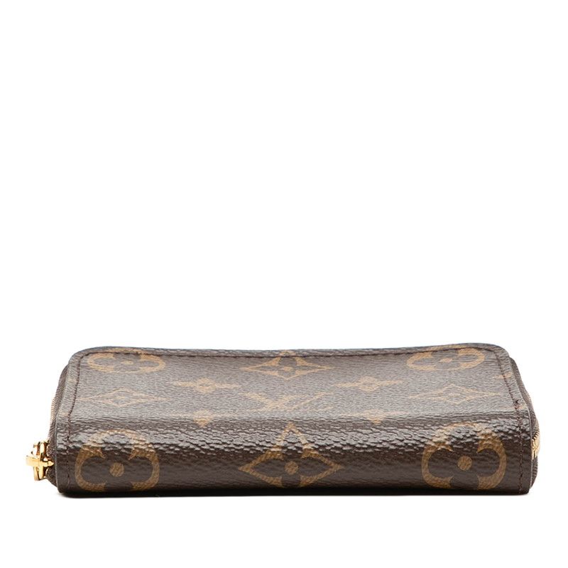 Louis Vuitton Monogram Zippy Coin Purse Brown Leather — view 3
