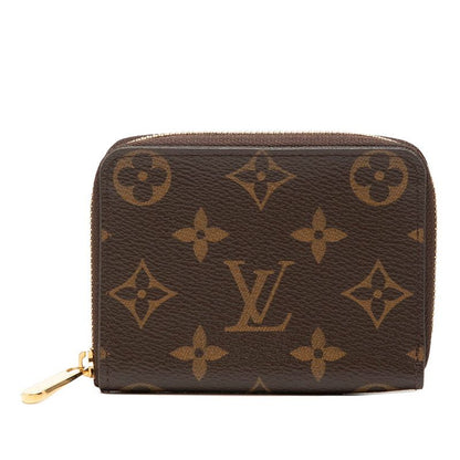 Louis Vuitton Monogram Zippy Coin Purse Brown Leather