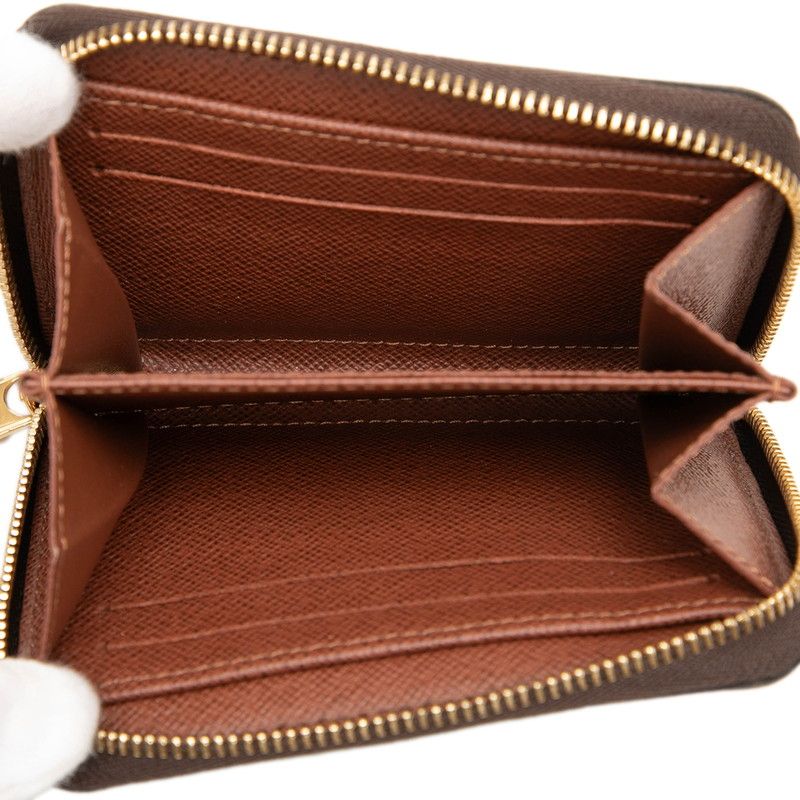 Louis Vuitton Monogram Zippy Coin Purse Brown Leather — view 4
