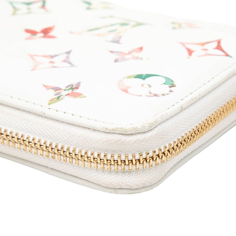 Louis Vuitton LV Garden Monogram Zippy Wallet Zip Around White Multicolor — view 7