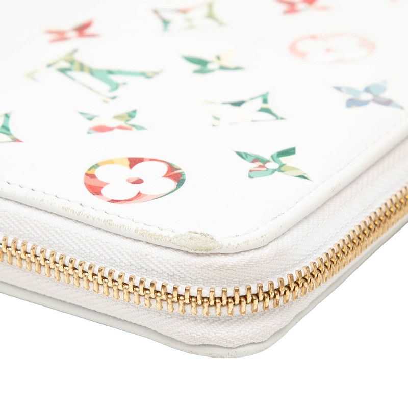 Louis Vuitton LV Garden Monogram Zippy Wallet Zip Around White Multicolor — view 6