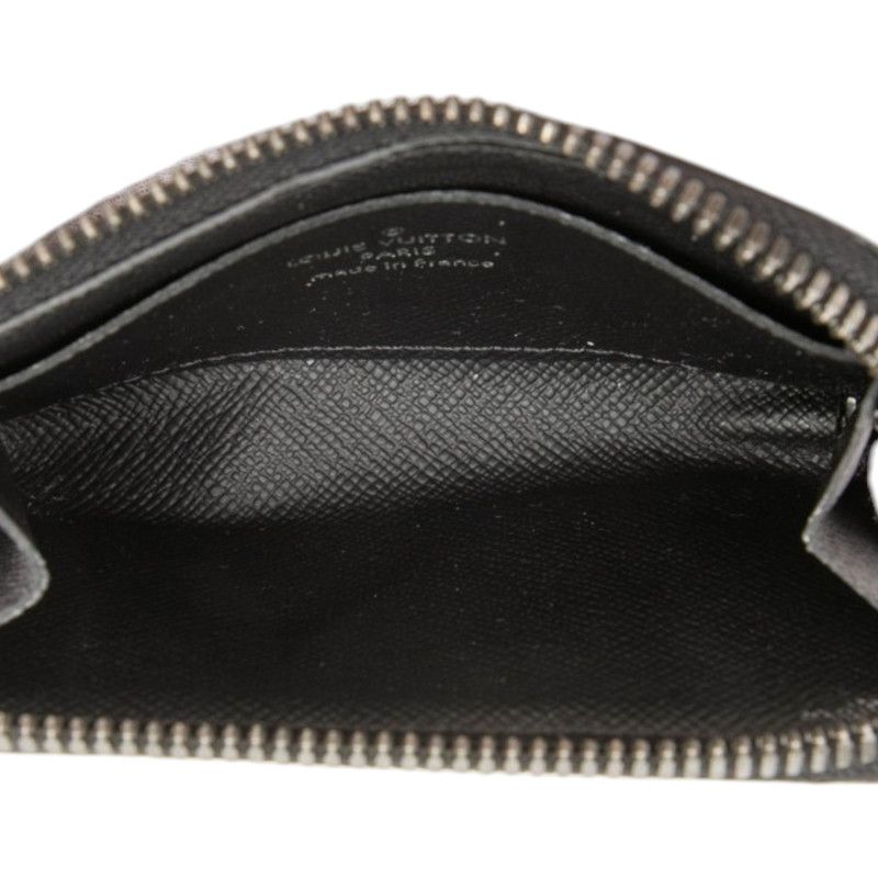 Louis Vuitton Monogram Eclipse Porte Monnaie Jour Coin Purse Black Leather — view 4