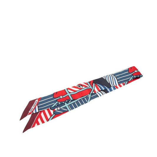 Hermes Twilly Quadrige Baydadere Scarf Multicolor Silk
