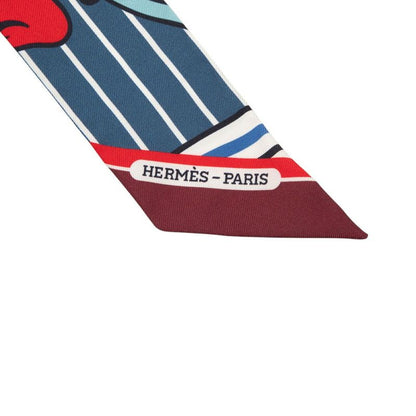 Hermes Twilly Quadrige Baydadere Scarf Multicolor Silk — view 2