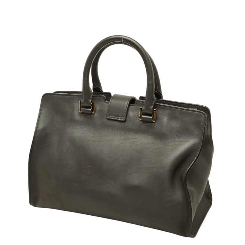 Saint Laurent Cassandra Baby Cabas Small YSL Logo 2-Way Shoulder Bag Dark Brown — view 2