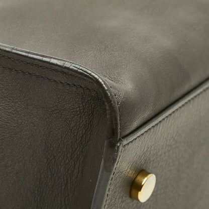Saint Laurent Cassandra Baby Cabas Small YSL Logo 2-Way Shoulder Bag Dark Brown — view 7