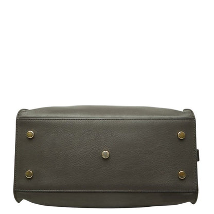 Saint Laurent Cassandra Baby Cabas Small YSL Logo 2-Way Shoulder Bag Dark Brown — view 3