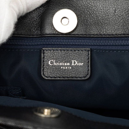 Dior Flight Line Trotter Handbag Gray Black Orange Denim Leather — view 5