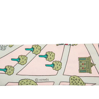 Hermes Twilly New Paris Lovers les Nouveaux Amoureux de Scarf Pink Multicolor — view 5
