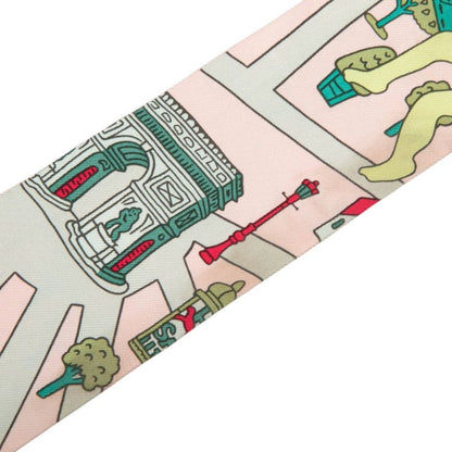 Hermes Twilly New Paris Lovers les Nouveaux Amoureux de Scarf Pink Multicolor — view 4
