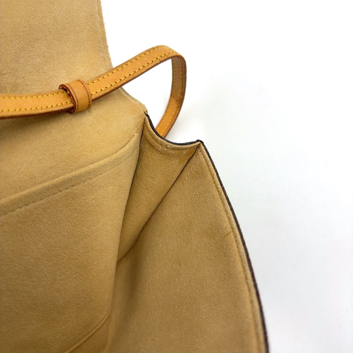 Louis Vuitton Pochette Twin GM Monogram Leather Brown Shoulder Bag Gold — view 5