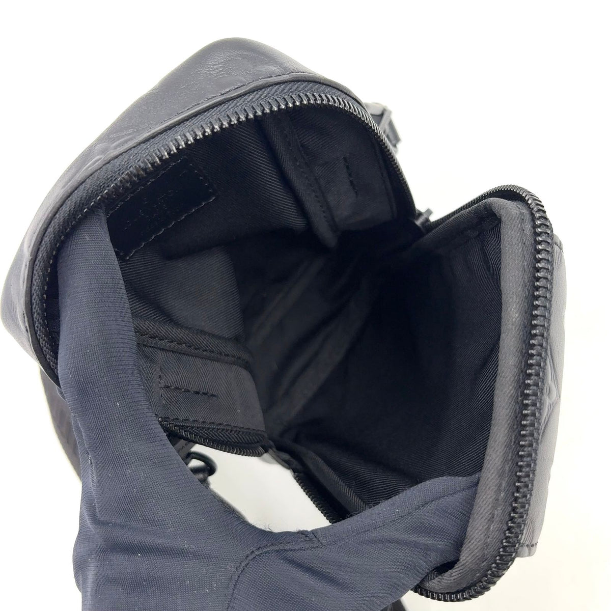Louis Vuitton Double Phone Pouch Leather Black Shoulder Bag — view 3