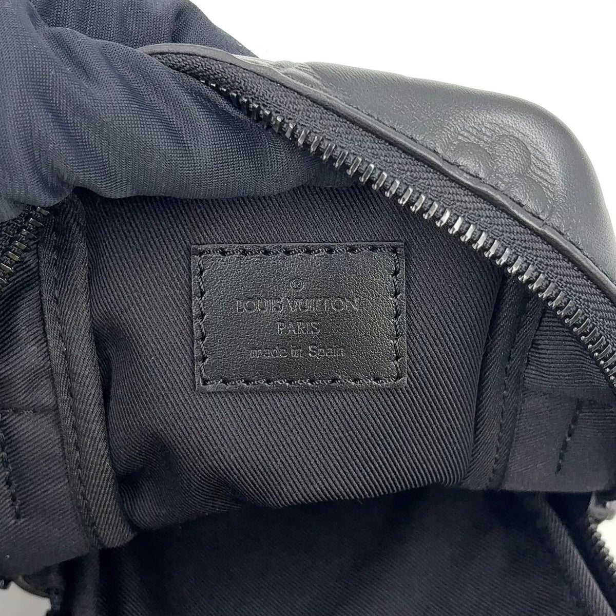 Louis Vuitton Double Phone Pouch Leather Black Shoulder Bag — view 4