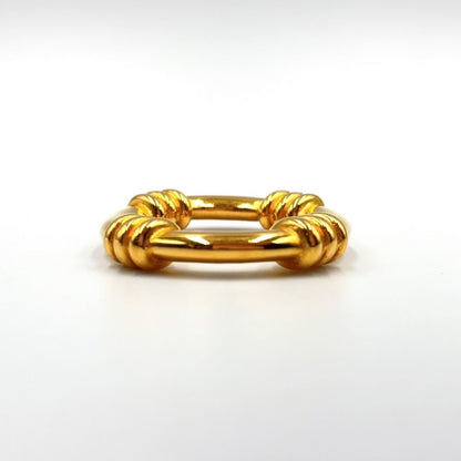 Hermes Legato Gold Plated Scarf Ring — view 3