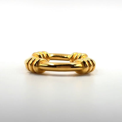Hermes Legato Gold Plated Scarf Ring — view 5