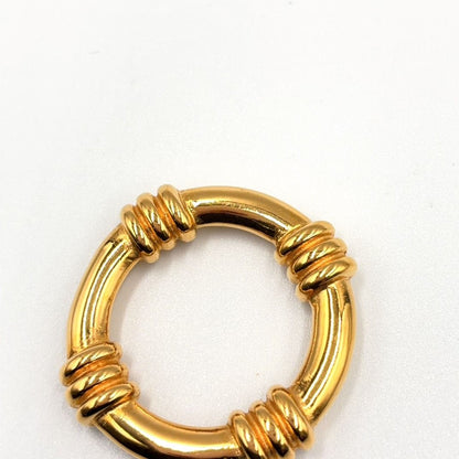 Hermes Legato Gold Plated Scarf Ring — view 6
