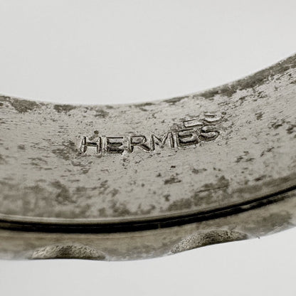 Hermes Scarf Ring Dot Closure Metal Silver — view 4