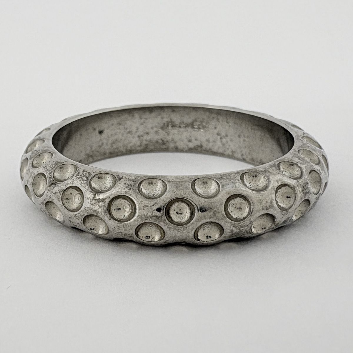 Hermes Scarf Ring Dot Closure Metal Silver — view 2