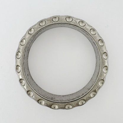 Hermes Scarf Ring Dot Closure Metal Silver — view 3