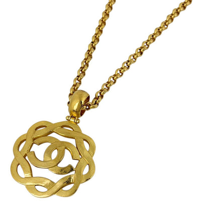 Chanel Necklace CC Logo Gold Plated