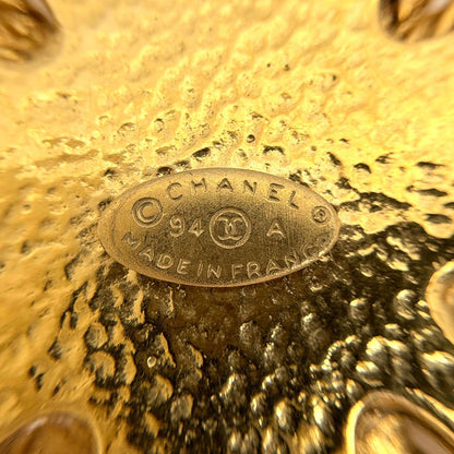 Chanel Brooch CC Logo Sun Gold Plated — view 5