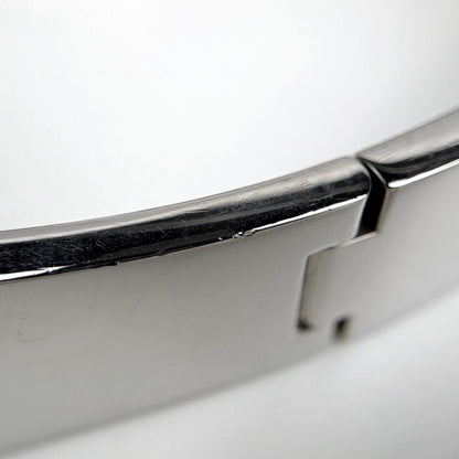 Hermes Clic Clac PM Bangle H Logo Metal Silver Pink Bracelet — view 3