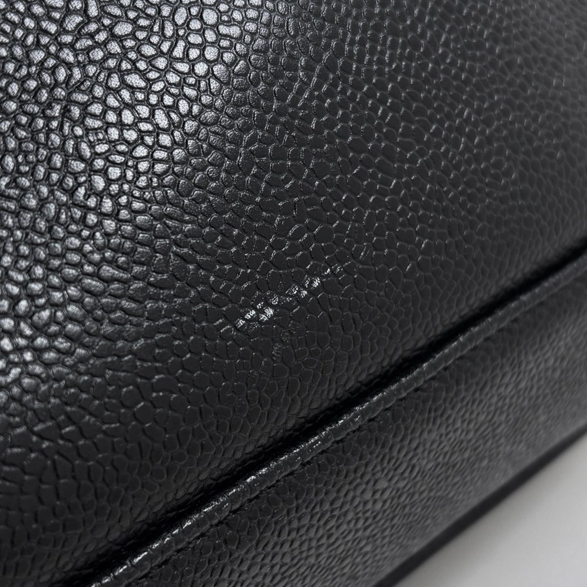 Chanel Tote Bag CC Logo Caviar Leather Black — view 5