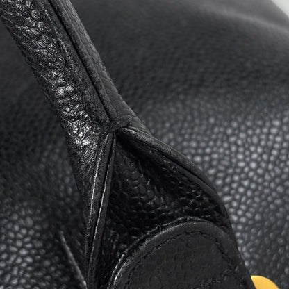 Chanel Tote Bag CC Logo Caviar Leather Black — view 8