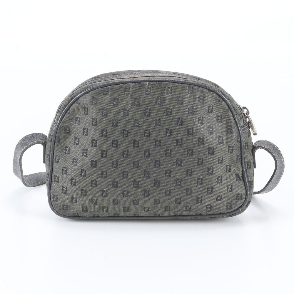 Fendi Vintage Zucchino FF Logo Leather Canvas Shoulder Bag Crossbody — view 3